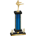 Premium Single Blue Glacier Year Karate Trophy