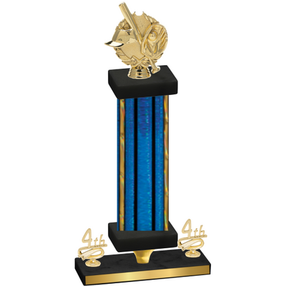 Premium Single Blue Glacier Fourth Place Baseball Trophy