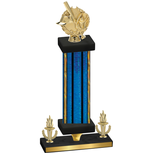 Premium Single Blue Glacier Victory Baseball Trophy