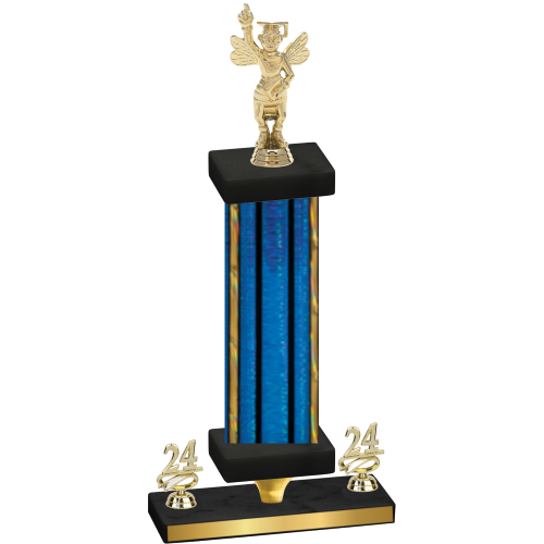 Premium Single Blue Glacier Year Academics Trophy