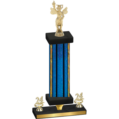 Premium Single Blue Glacier Year Academics Trophy