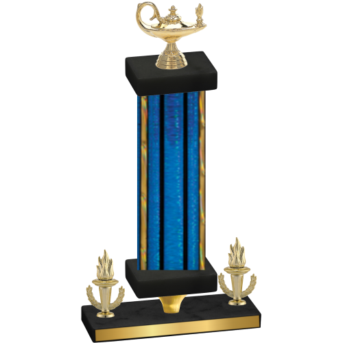 Premium Single Blue Glacier Victory Academics Trophy