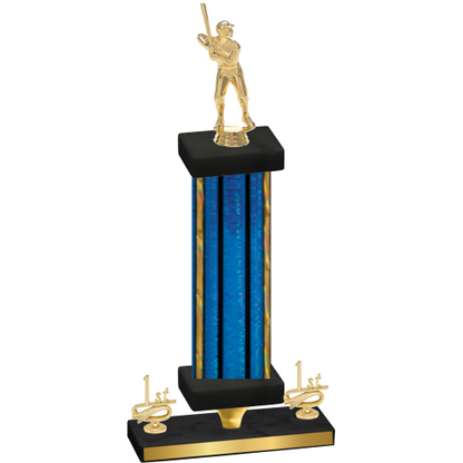 Premium Single Blue Glacier First Place Baseball Trophy