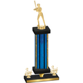 Premium Single Blue Glacier Third Place Softball Trophy