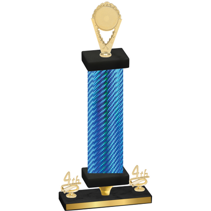 Premium Single Blue Carbon Fiber Fourth Place Insert Trophy