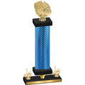 Premium Single Blue Carbon Fiber First Place Basketball Trophy