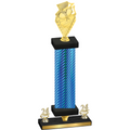 Premium Single Blue Carbon Fiber Year Pickleball Trophy