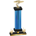 Premium Single Blue Carbon Fiber First Place Cars Trophy