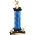 Premium Single Blue Carbon Fiber Year Shooter Trophy