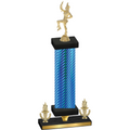 Premium Single Blue Carbon Fiber Victory Majorette Trophy
