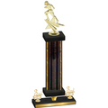 Premium Single Black Glacier Third Place Football Trophy