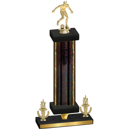 Premium Single Black Glacier Victory Soccer Trophy