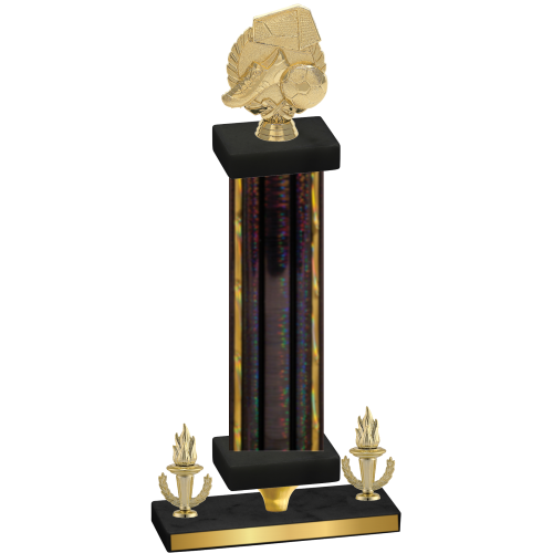 Premium Single Black Glacier Victory Soccer Trophy