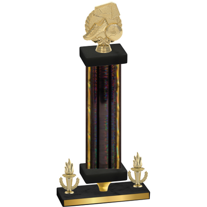 Premium Single Black Glacier Victory Soccer Trophy