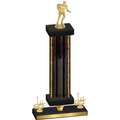 Premium Single Black Glacier First Place Rugby Trophy
