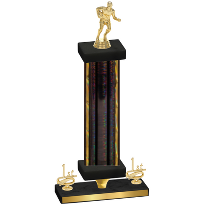 Premium Single Black Glacier First Place Rugby Trophy