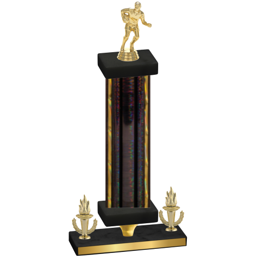 Premium Single Black Glacier Victory Rugby Trophy