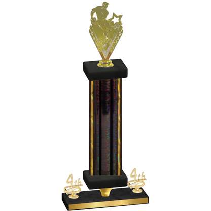 Premium Single Black Glacier Fourth Place Rugby Trophy