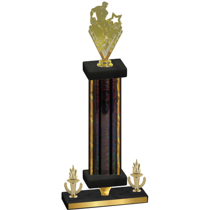 Premium Single Black Glacier Victory Rugby Trophy
