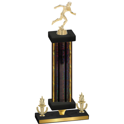Premium Single Black Glacier Victory Running Trophy