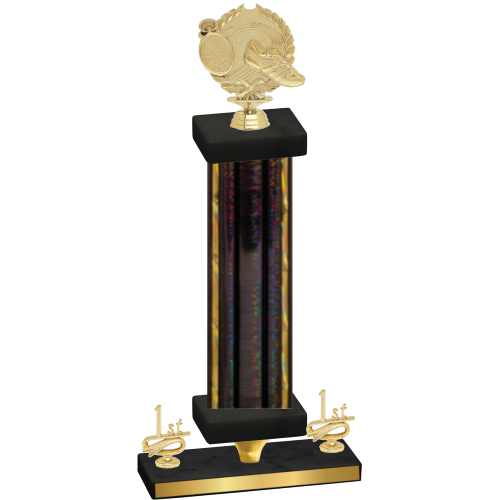 Premium Single Black Glacier First Place Running Trophy