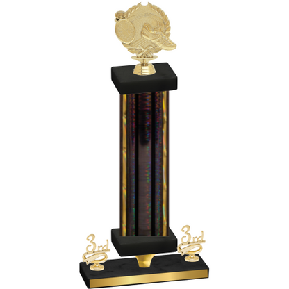 Premium Single Black Glacier Third Place Running Trophy