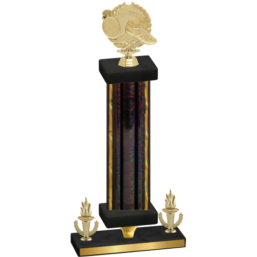 Premium Single Black Glacier Victory Running Trophy
