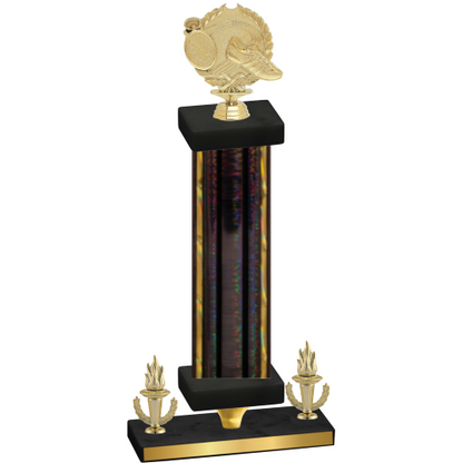 Premium Single Black Glacier Victory Running Trophy