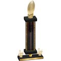 Premium Single Black Glacier Third Place Football Trophy