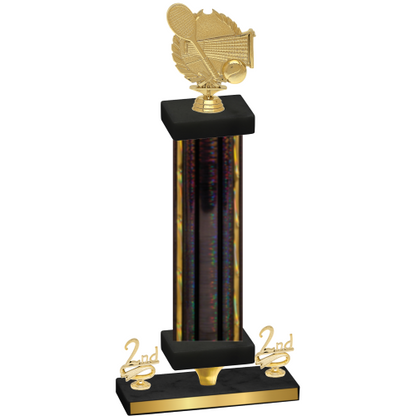 Premium Single Black Glacier Second Place Tennis Trophy