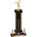 Premium Single Black Glacier Victory Volleyball Trophy