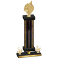 Premium Single Black Glacier Third Place Volleyball Trophy