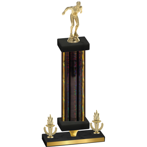 Premium Single Black Glacier Victory Swimming Trophy