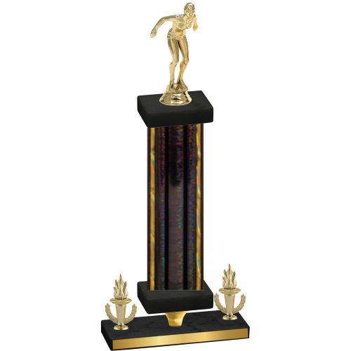Premium Single Black Glacier Victory Tennis Trophy
