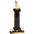 Premium Single Black Glacier Fourth Place Football Trophy