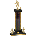 Premium Single Black Glacier Victory Football Trophy