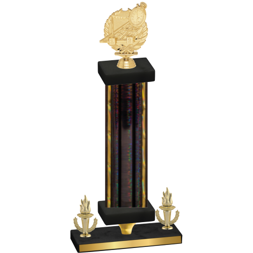 Premium Single Black Glacier Victory Swimming Trophy