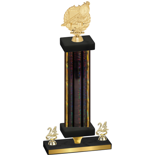 Premium Single Black Glacier Year Swimming Trophy