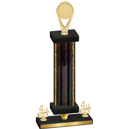 Premium Single Black Glacier Fourth Place Insert Trophy