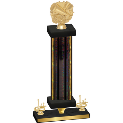 Premium Single Black Glacier First Place Cheerleading Trophy