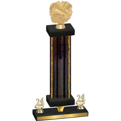 Premium Single Black Glacier Year Cheerleading Trophy