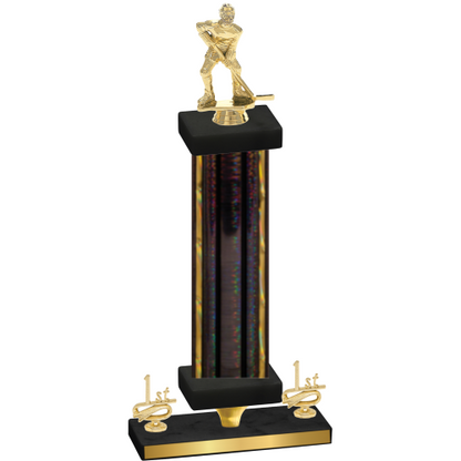 Premium Single Black Glacier First Place Hockey Trophy