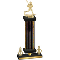Premium Single Black Glacier Victory Lacrosse Trophy