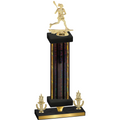 Premium Single Black Glacier Victory Lacrosse Trophy