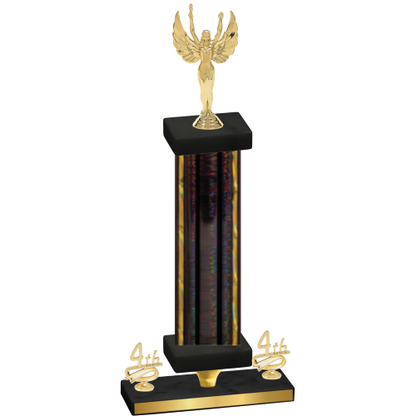 Premium Single Black Glacier Fourth Place Victory Trophy