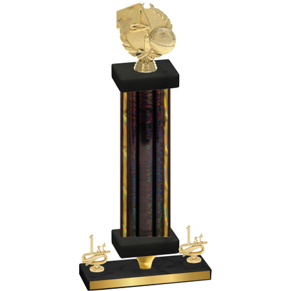 Premium Single Black Glacier First Place Basketball Trophy