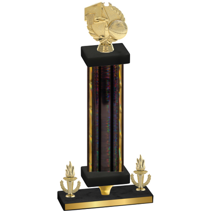 Premium Single Black Glacier Victory Basketball Trophy