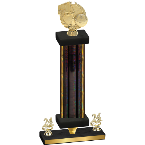 Premium Single Black Glacier Year Basketball Trophy