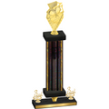 Premium Single Black Glacier Third Place Pickleball Trophy