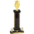 Premium Single Black Glacier Year Pickleball Trophy